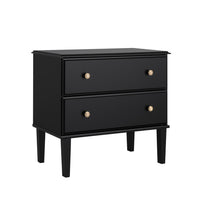 Prepac Lux 2-Drawer Nightstand - Black