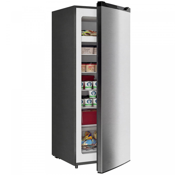 HOMCOM 7.0 Cu.Ft Upright Freezer, Compact Stand Up Freezer for Home, Silver