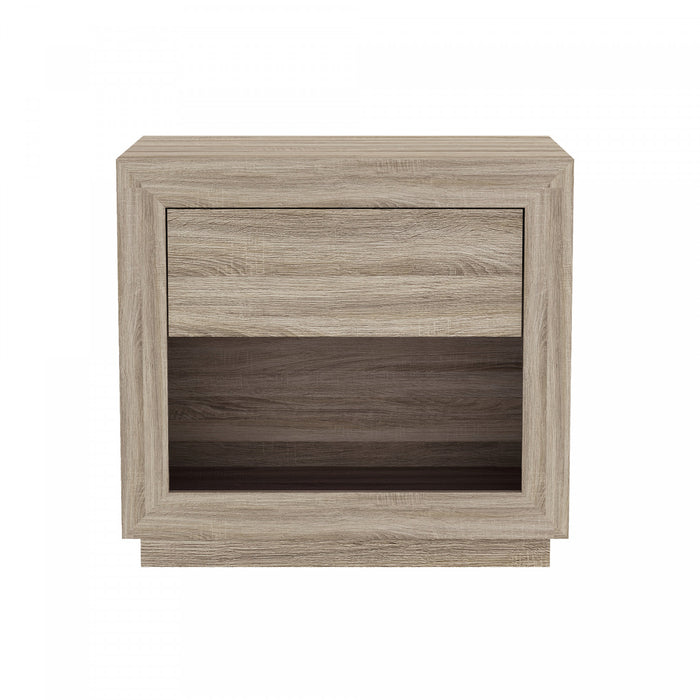Soren Contemporary 26\" Nightstand in Natural Oak (1-Drawer)