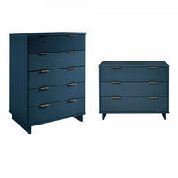 Granville Modern 2-Piece Dresser Set in Midnight Blue 