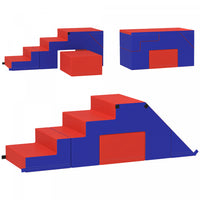 Qaba Kids Crawl And Climb Foam Play Set Toddler Nugget 2-piece Interactive Set For Climbing, Crawlin