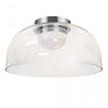 Dainolite Nadine 11.75\"dia. LED Flush Mount 10w Polished Chrome Clear Glass Lamp