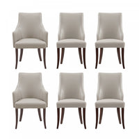 Connie Modern 6-Piece Dining Chair Set in Light Gray 