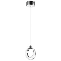 Dainolite Parson LED Pendant 14w Polished Chrome Finish White Silicone Diffuser Lamp