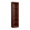 Axess 5-Shelf Narrow Bookcase - Royal Cherry