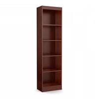 Axess 5-Shelf Narrow Bookcase - Royal Cherry