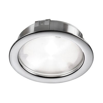 Dainolite Cree LED Puck Light 4w 24vdc Input 3000k Cri80+ 40° Beam Polished Chrome Lamp|Lampe en forme de disque Cree de Dainolite à faisceau lumineux de 40°, avec fini chromé poli, ampoule à DEL de 4 W, entrée de 24 VCC, IRC80+ et 3 000 K