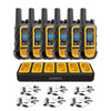 6 Dewalt DXFRS300 Work Site Walkie Talkies Plus Earpieces - 1 Watt, Heavy Duty, Long Range Indoor-Outdoor Two Way Radios + 22 Channel