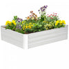 Outsunny Galvanized Raised Garden Bed, 4' x 3' x 1' Metal Planter Box