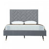 Crosby Modern Upholstered Velvet Queen Bed in Gray