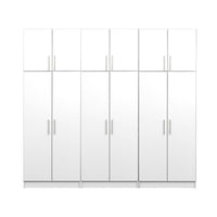 Elite 96-inch 6-piece Garage Storage Cabinet Set D - White 