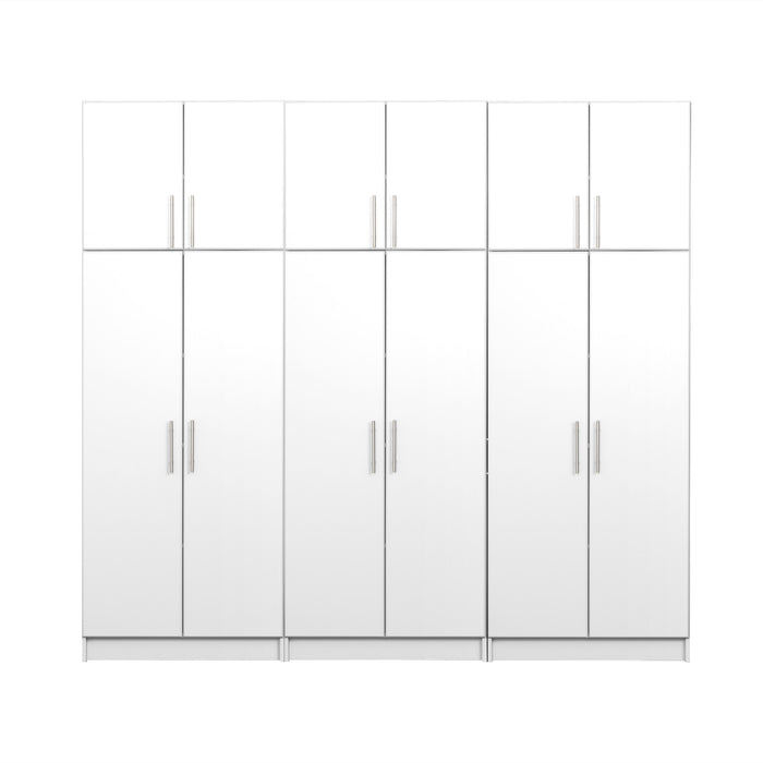 Elite 96-inch 6-piece Garage Storage Cabinet Set D - White
