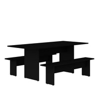 Nomad Modern 3-Piece Dining Set in Black 
