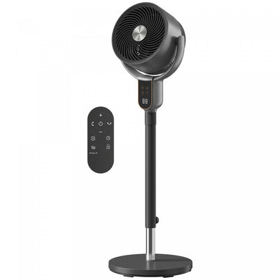 HOMCOM 20dB Standing Fan, 70°+90° Auto Oscillating Fan with 8 Speeds