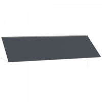 Outsunny 13' X 4' Retractable awning For Doors And Windows, Dark Gray
