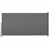 Outsunny 118\" X 63\" Retractable Side Awning Patio Outdoor Folding Privacy Screen With Resistance To Uv Rays & Wind, Light Grey