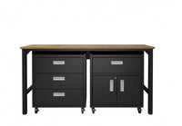 Fortress Modern 3-Piece Garage Set in Charcoal Gray Garage Storage 