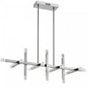 Dainolite Francesca Horizontal Chandelier 48w Polished Chrome Acrylic Diffuser Lamp