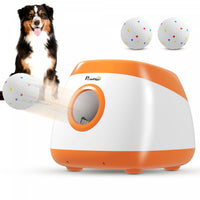 PawHut Upgraded 26-59-79ft Large Big Automatic Dog Ball Launcher for Large Medium Dogs, Outdoor Ball Launcher with 3* 2.5inch ETPU Tennis Play Toys, Interactive Dog Toys