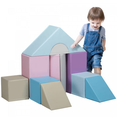Soozier 11 Piece Soft Play Blocks, Kids Climb And Crawl Gym Toy, Foam Building And Stacking Blocks, |Soozier Blocs De Jeu Souples 11pcs, Jouet De Gymnastique Pour Enfants, Blocs De Construction Et D'em