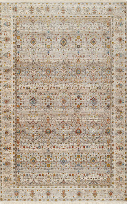Zaina Traditional 9'0\" x 12'0\" Area Rug in Grey Indoor Area Rug