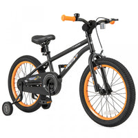 Costway 18-inch Kid's Bike For 4-8 Years Old With Adjustable Saddle & Anti-slip Handlebar Black