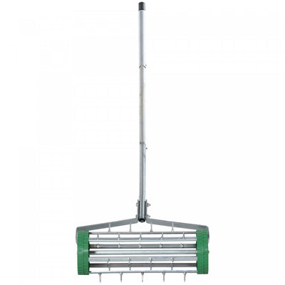 Outsunny Manual Lawn Aerator with Adjustable Handle, Aerator Lawn Tool for Soil Aeration, Grass Aerator for Lawn, Yard, Garden