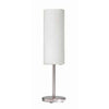 Dainolite Paza 1 Light Table Lamp Satin Chrome White Frosted Glass