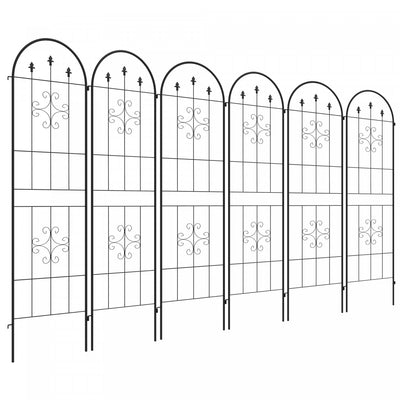Set Of 6 Garden Trellis Metal Trellis For Climbing Plants Flowers|Lot De 6 Treillis De Jardin En Metal Pour Plantes Grimpantes Et Fleurs