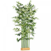 HOMCOM 5ft Tall Artificial Bamboo Tree, Fake Bamboo Plant for Home Decor