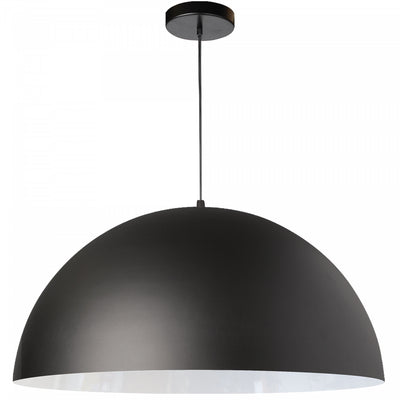 Dainolite Ofelia 1 Light Pendant Large Matte Black/White Lamp|Grand luminaire suspendu Ofelia de Dainolite avec fini noir mat et blanc, et 1 ampoule