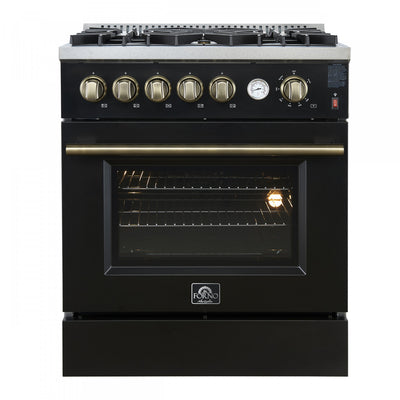 Forno Giovanni 30-inch Gas Range Black, 4.32 cu.ft, -FFSGS6274-30BLK | Cuisiniere a gaz Giovanni 30 pouces noire, 4,32 pi³ – FFSGS6274-30BLK
