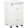 Vinsetto 2-drawer Mobile Office File Cabinet With Lock