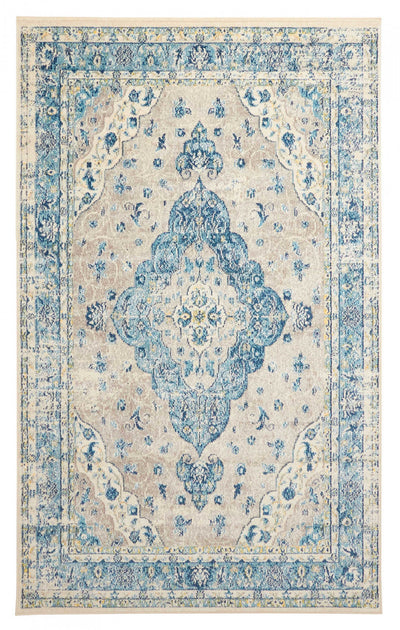 Daria Blue Rug 8'0" x 10'0" | Tapis Traditionnel Daria 8'0" x 10'0" en Bleu