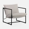 Aidan Metal Frame Sling Accent Chair with Cushions - Oatmeal | Aidan fauteuil d’appoint à sangle avec cadre en métal et coussins - Avoine