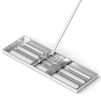 Costway Lawn Leveling Rake 30" X 10" Heavy Duty Level Lawn Tool For Garden Backyard/lawn Silver