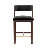 Patricia Modern Wood Upholstered Counter Stool in Black Armoire 