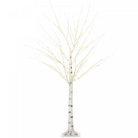 Homcom 5ft Artificial White Birch Tree For Indoor Covered Outdoor