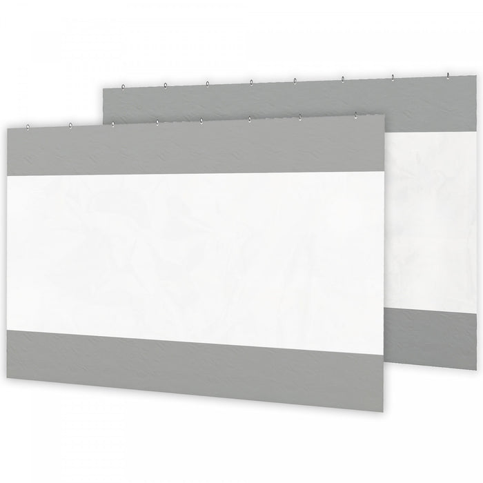 Outsunny Pergola Curtains With Large Windows For 10' X 10' Pergola, 2 Pack