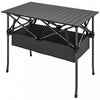 Outsunny 3ft Folding Camping Table with Mesh Storage Net, Carrying Bag