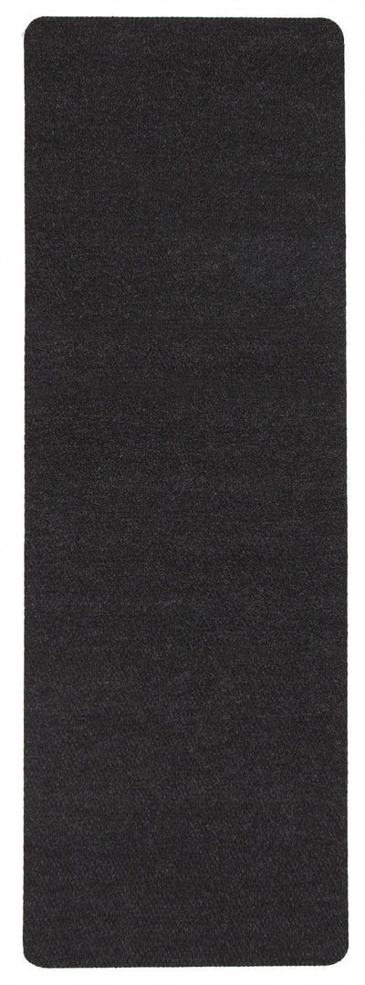 Modern 2'6" x 6'7" Hobnail indoor/outdoor Rug mat in Black Outdoor Area Rug | Tapis Interieur/Exterieur Hobnail Moderne 2'6" x 6'7" en Noir