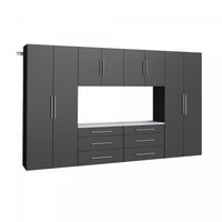 Hangups 120-inch 6-piece Garage Storage Cabinet Set I - Black 