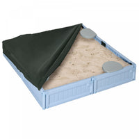 Diy Kids Sandbox With Waterproof Oxford Cover, Sand Playset Station With Bottom Fabric Liner, For 3-