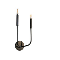 Dainolite Eleanor 2 Light Wall Sconce Matte Black Lamp