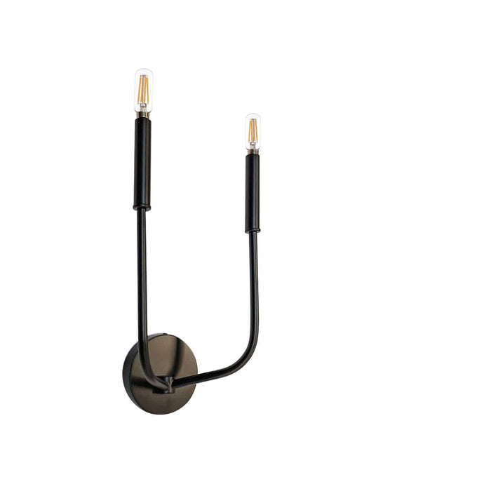 Dainolite Eleanor 2 Light Wall Sconce Matte Black Lamp