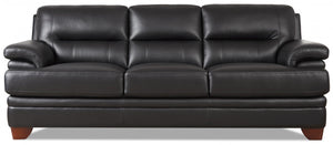 Hydeline Luxor Leather Sofa - Black
