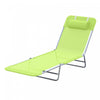 Outsunny Outdoor Lounge Chair, Folding Adjustable Reclining Chair, Green
