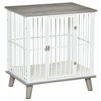 Pawhut Dog Crate, Furniture Style Pet Cage Kennel, End Table, Decorative Dog House, With Soft Cushio