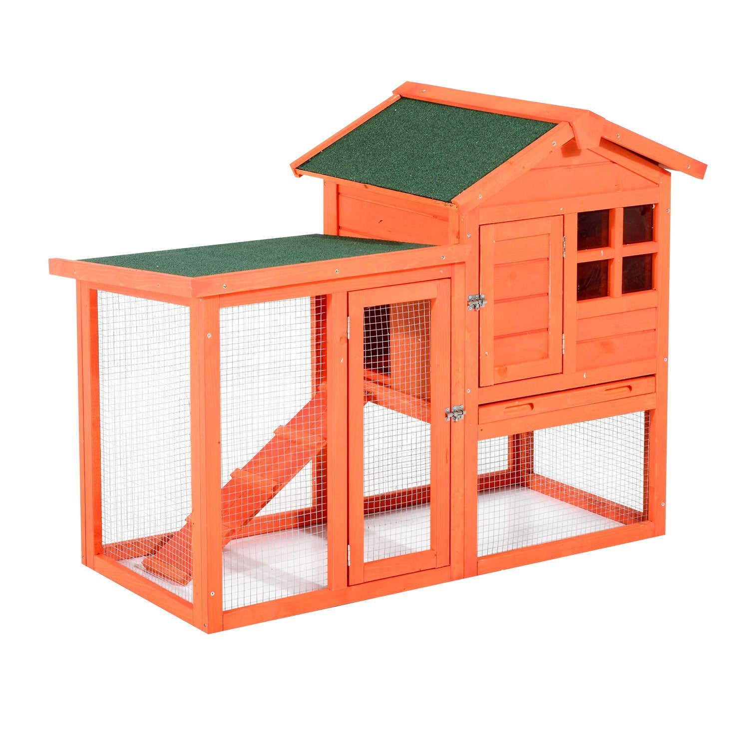 PawHut Deluxe Waterproof Rabbit Hutch