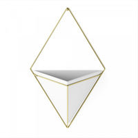 Umbra Trigg Wall Planter Display - White and Brass